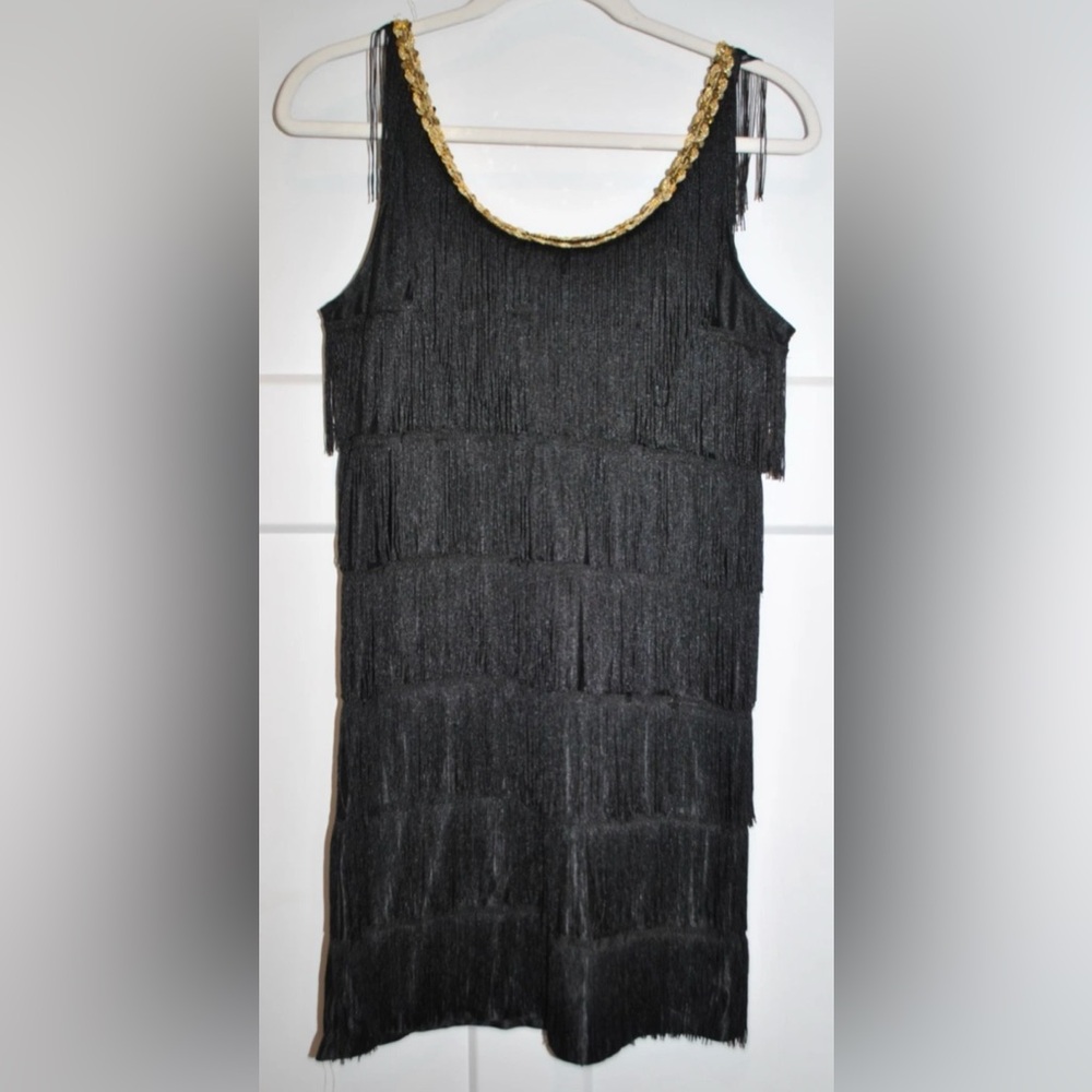 FORUM Novelties FLAPPER COSTUME 1920s Style Fringe Sequins size XS/S Womens